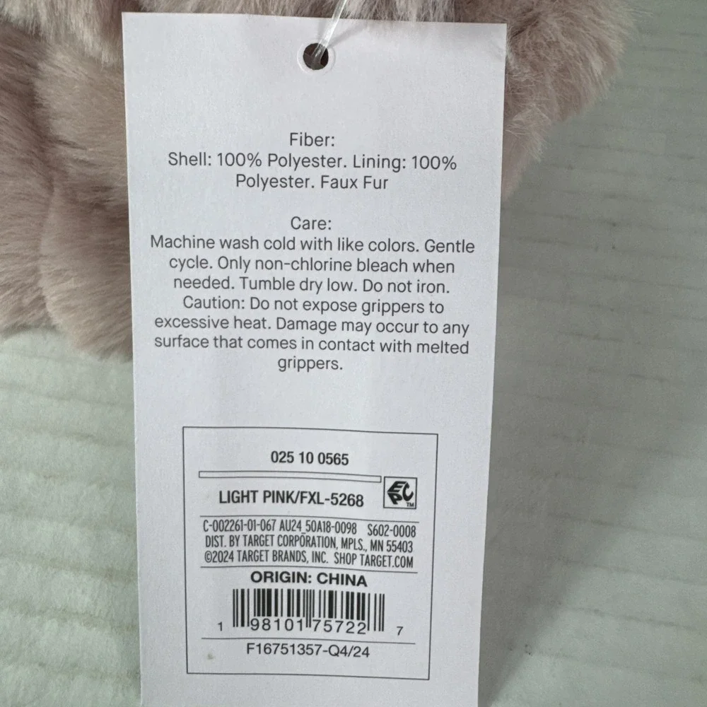 Auden Faux Fur Slipper Socks Light Pink‎ 0766